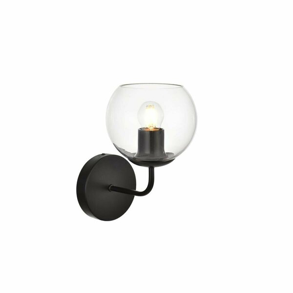 Cling 110 V E26 One Light Vanity Wall Lamp, Black CL2956543